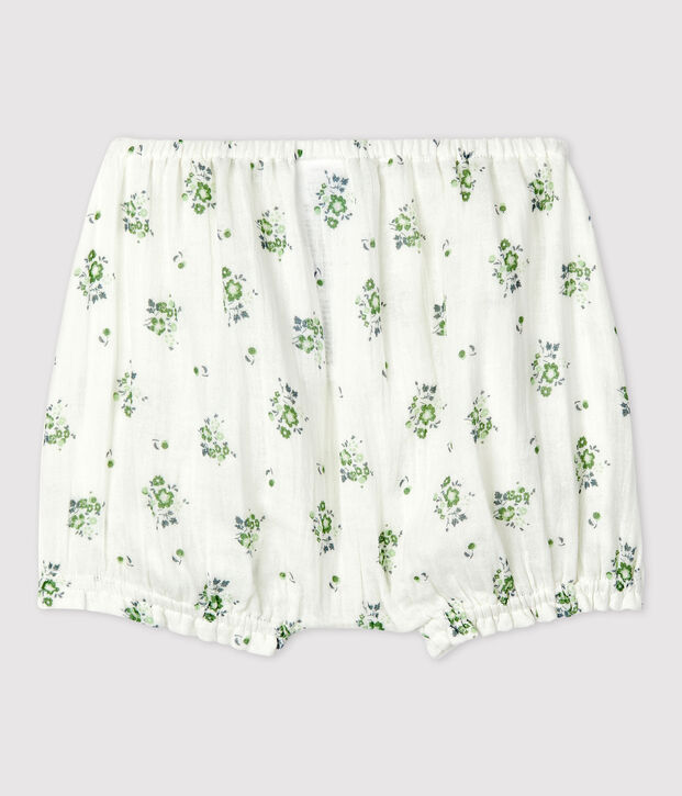 3er-Set Slips aus Baumwolle und Elastan mit Blumenmuster f&uuml;r M&auml;dchen weiss/vielfarbig