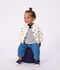 Baby College-Jacke aus Baumwolle mit P&uuml;nktchen blau/blau
