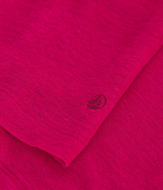 Damen-T-Shirt L'Iconique aus Leinen rosa DELHI
