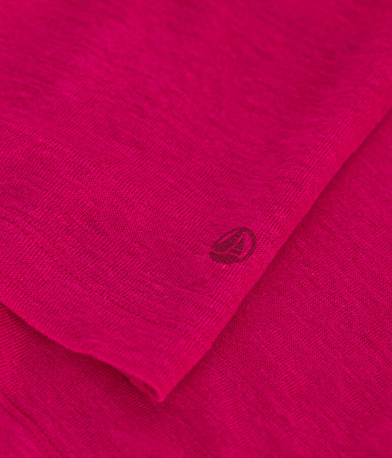 Damen-T-Shirt L'Iconique aus Leinen rosa