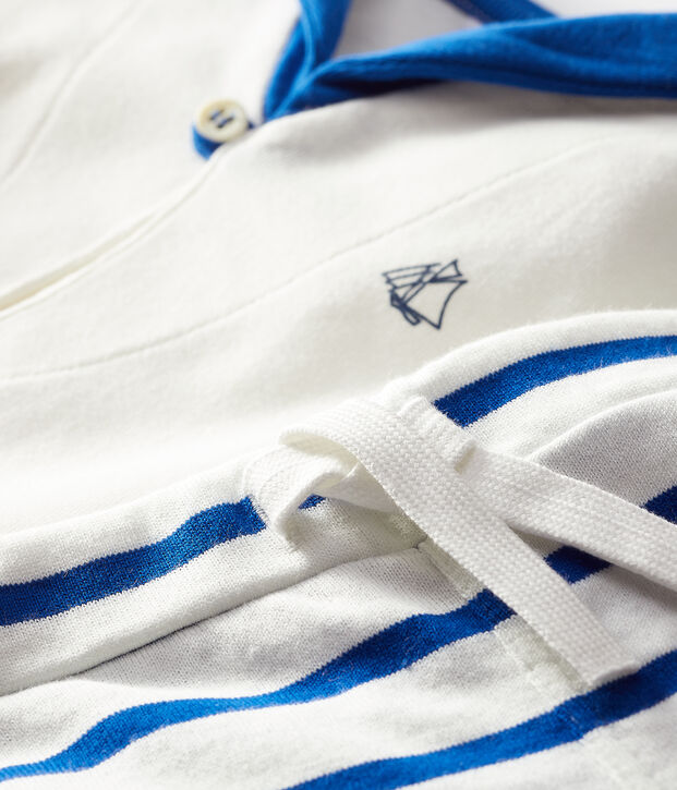 Zweiteiliges Baby-Set f&uuml;r Jungen weiss/blau