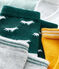 5er-Set Babysocken für Jungen grün SOUSBOIS/weiss MULTICO