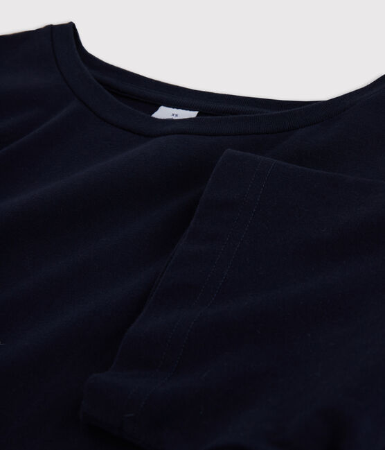 Damen-T-Shirt LE BOXY aus Baumwolle blau SMOKING