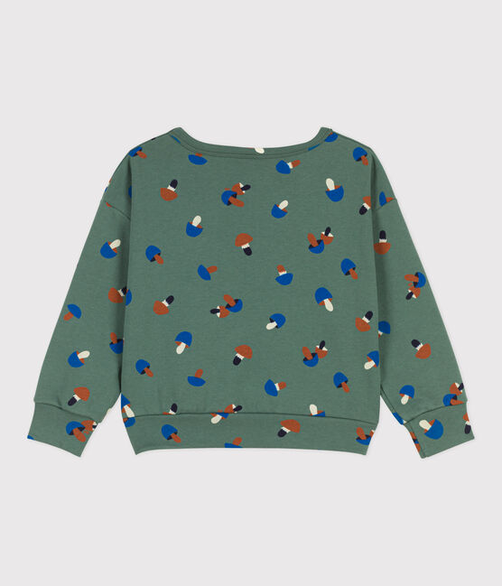 Bedrucktes Kinder-Sweatshirt aus Molton für Jungen grün VALLEE/naturfarben MULTICO