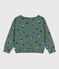 Bedrucktes Kinder-Sweatshirt aus Molton für Jungen grün VALLEE/naturfarben MULTICO