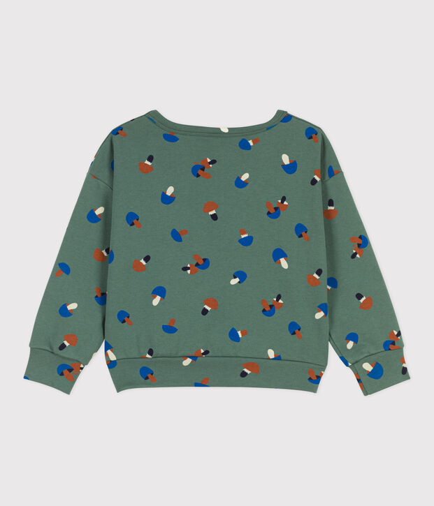 Bedrucktes Kinder-Sweatshirt aus Molton f&uuml;r Jungen gr&uuml;n/vielfarbig