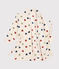 Gemusterter Kinder-Morgenmantel aus Fleece weiss AVALANCHE/ MULTICO