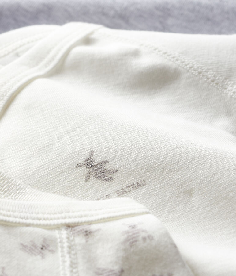 Trio kurz&auml;rmelige Neugeborenen-Baby-Bodys vielfarbig