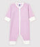 Fußloser Baby-Strampler aus Baumwolle und Lyocell mit rosafarbenen Streifen. rosa BOHEME/weiss MARSHMALLOW