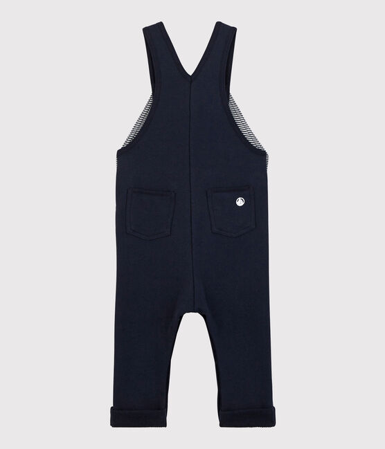 Baby-Latzhose aus Molton. blau SMOKING