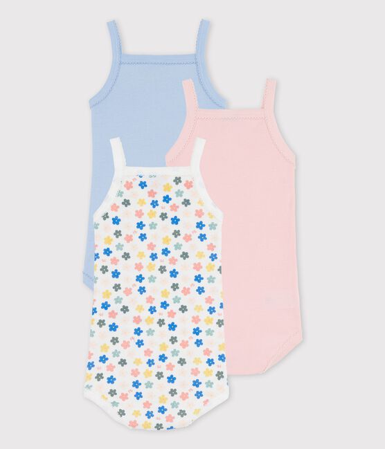 3er-Set geblümte Baby-Bodys aus Baumwolle mit Trägern variante 1