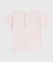 Kurzärmeliges Baby-T-Shirt aus einfarbiger Baumwolle rosa FLEUR