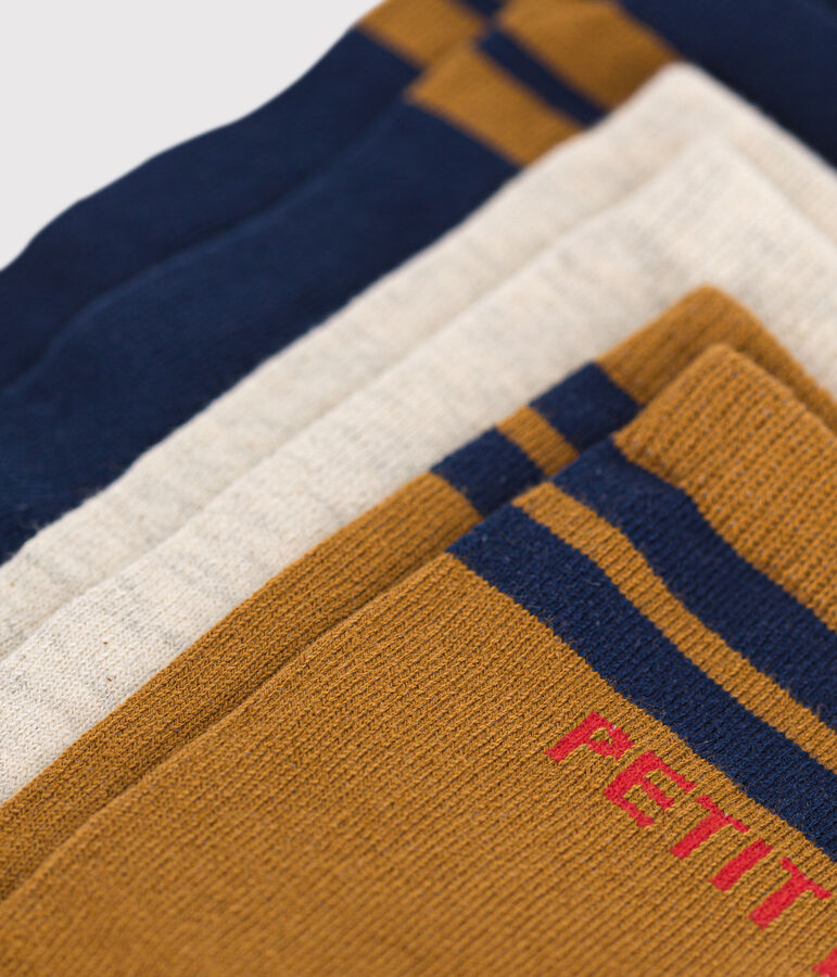 3er-Set Kinder-Socken aus einfarbiger Baumwolle vielfarbig