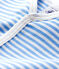 Fußloser Baby-Strampler aus Baumwolle mit blauen Streifen blau EDNA/weiss MARSHMALLOW