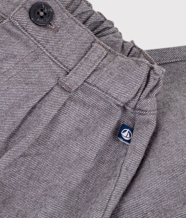 Baby-Hose aus einfarbigem Flanell grau