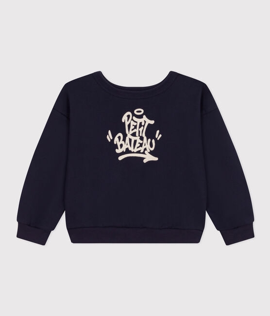 Kinder-Sweatshirt aus Molton für Jungen blau SMOKING