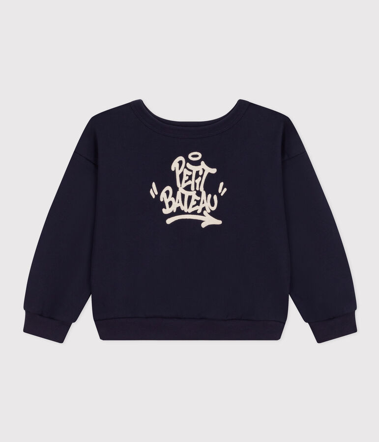 Kinder-Sweatshirt aus Molton f&uuml;r Jungen blau
