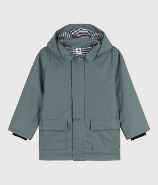 KLASSISCHE KINDER-REGENJACKE AUS RECYCELTEM MATERIAL grün THUYA