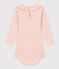 Langärmeliger Baby-Body aus Baumwolle mit Rüschenkragen rosa SALINE