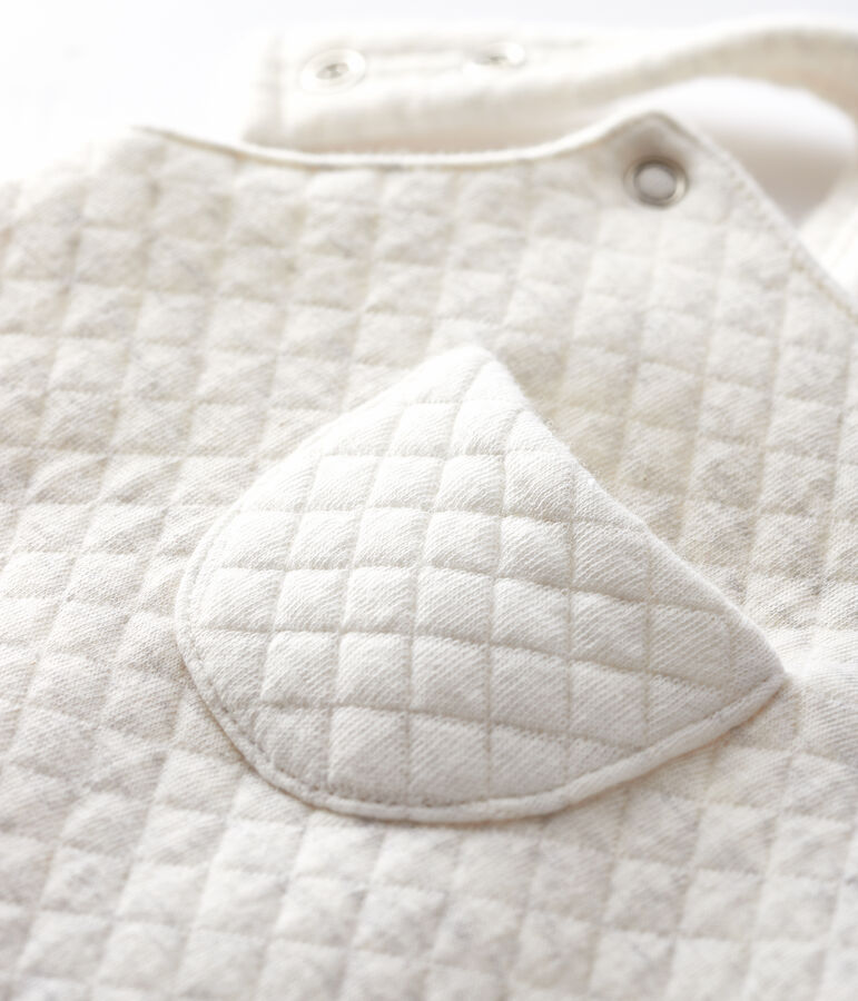 Lange Baby-Latzhose aus Doppeljersey beige