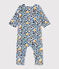 Baby-Überziehpyjama aus Fleece weiss MARSHMALLOW/weiss MULTICO