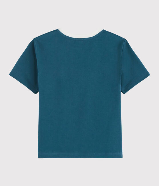 Kinder-T-Shirt mit Siebdruck für Jungen blau SHADOW