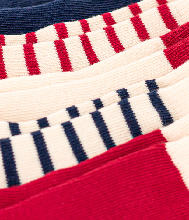 5er-Set gestreifte Babysocken vielfarbig