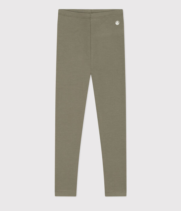 Kinder-Leggings aus Jersey-Elastan f&uuml;r M&auml;dchen gr&uuml;n