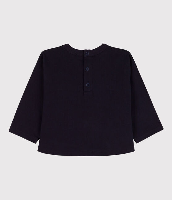 Langärmeliges bedrucktes Baby-T-Shirt aus Baumwolle blau SMOKING