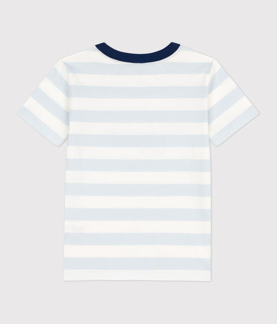 Kurzärmeliges T-Shirt aus Baumwolle für Jungen PLEINAIR/ MARSHMALLOW