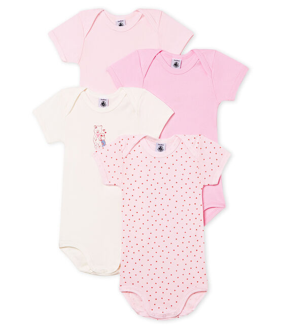 4er-Set kurzärmelige Baby-Bodys für babymädchen variante 1
