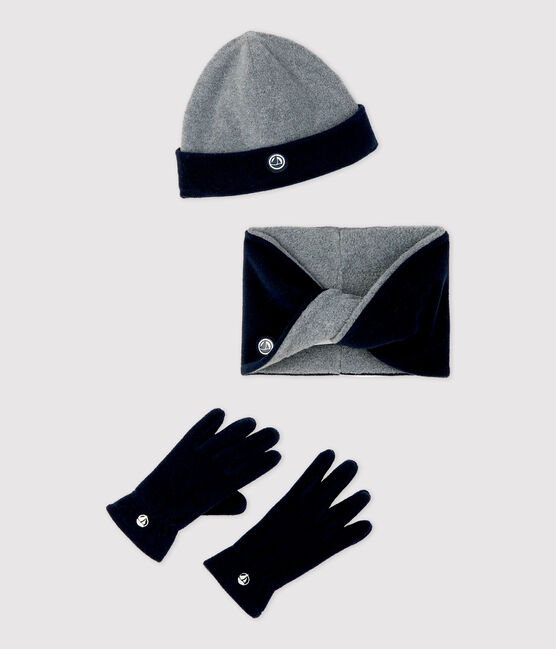 Fleece-Set für Kinder grau SUBWAY/blau SMOKING