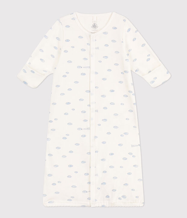 Bedruckter Kombi-Overall aus Baumwolle weiss/blau
