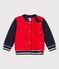 Baby-Teddy aus Molton. rot PEPS/blau SMOKING