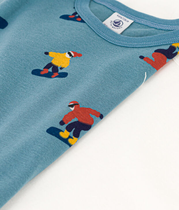 2er-Set kurz&auml;rmelige T-Shirts aus Baumwolle mit Snowboard-Motiv f&uuml;r Jungen vielfarbig