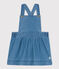 Ärmelloses Babykleid aus leichtem Denim blau DENIM CLAIR