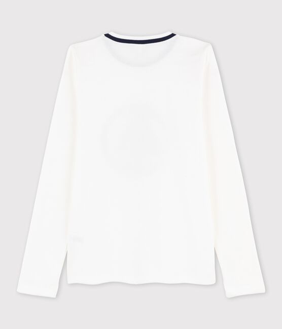 Langärmeliges Kinder-T-Shirt weiss MARSHMALLOW