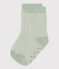 Rutschfeste Babysocken aus Baumwolle grün HERBIER/ MARSHMALLOW
