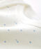 Langärmliger Baby-Body für Jungen weiss MARSHMALLOW/blau ACIER