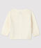 Langärmeliger Baby-Cardigan für Mädchen weiss MARSHMALLOW