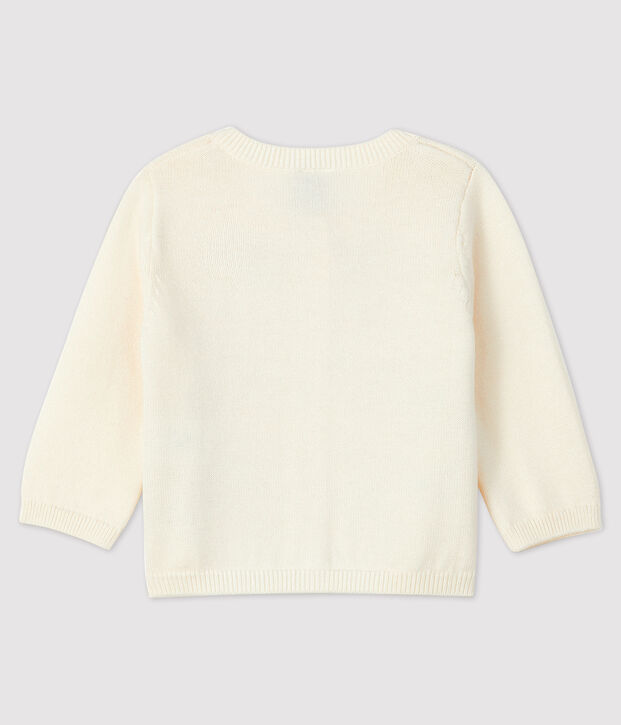 Lang&auml;rmeliger Baby-Cardigan f&uuml;r M&auml;dchen weiss