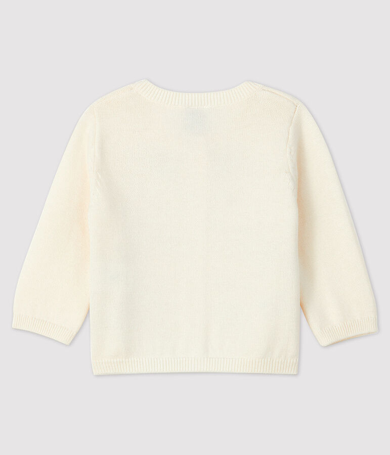 Lang&auml;rmeliger Baby-Cardigan f&uuml;r M&auml;dchen weiss