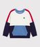 Kinder-Kapuzensweatshirt aus Baumwolle im Colorblock naturfarben/vielfarbig