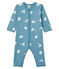 Fußloser Baby-Strampler aus Baumwolle mit Yeti-Motiv blau BRUME/ MARSHMALLOW