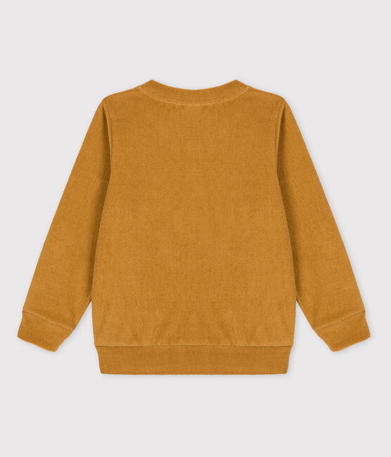 Kinder-Sweatshirt aus Bouclé-Frottee für Jungen gelb ISTRE