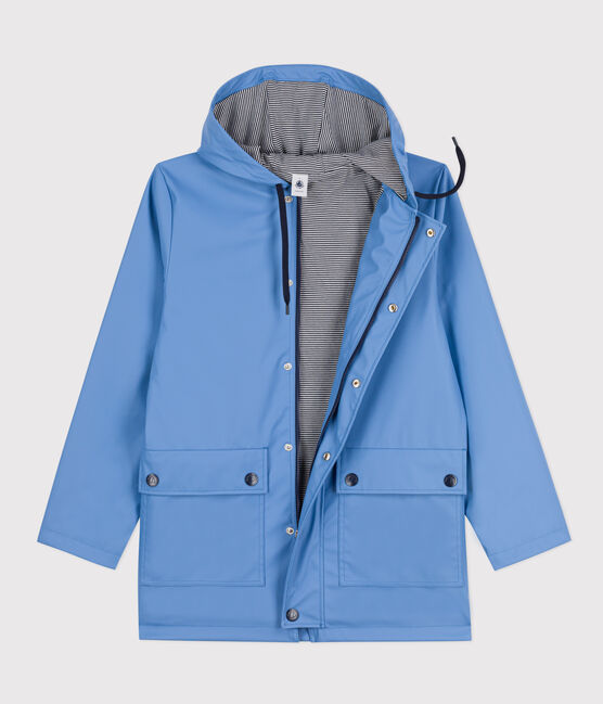 Klassische Regenjacke aus recyceltem Material und Bio-Baumwolle blau EDNA