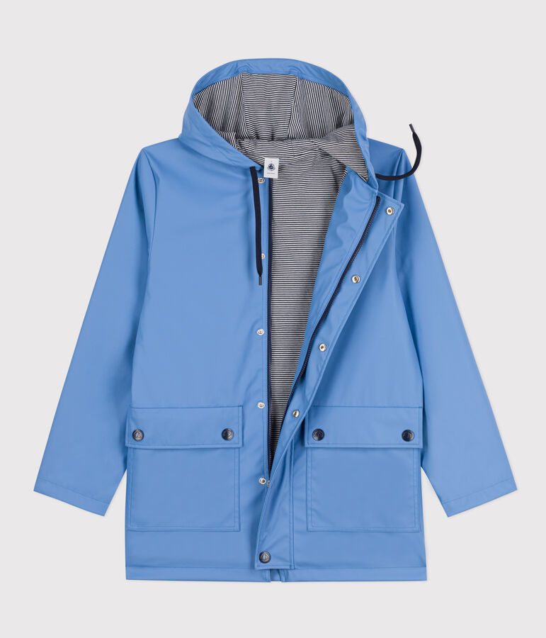 Klassische Regenjacke aus recyceltem Material und Bio-Baumwolle blau
