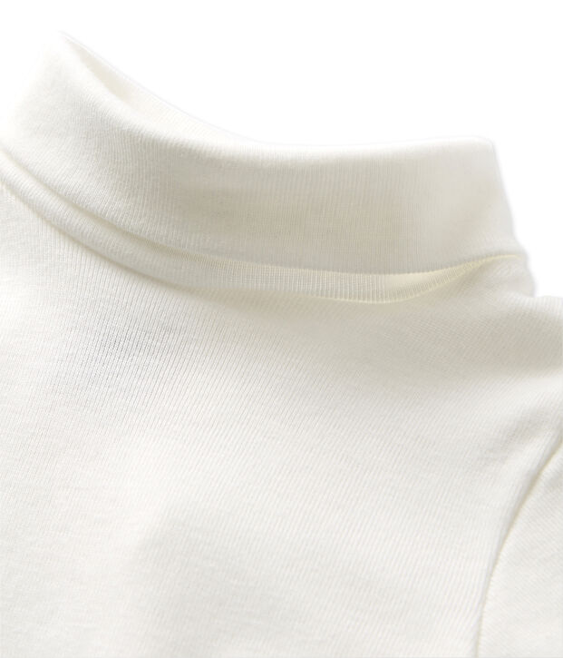 Baby-Body mit Rollkragen weiss Lait