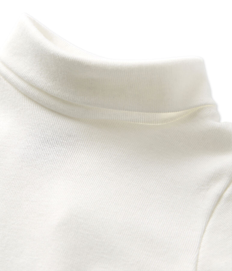Baby-Body mit Rollkragen weiss Lait