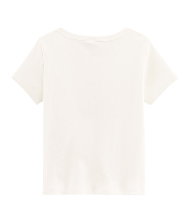 Kinder-T-Shirt f&uuml;r M&auml;dchen weiss